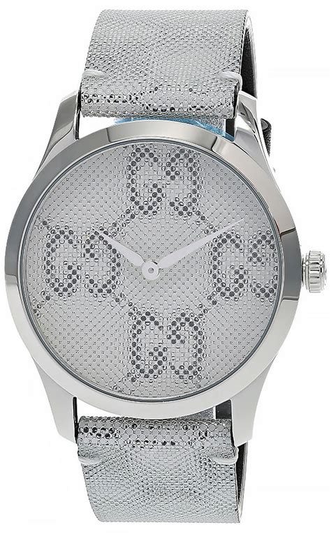 gucci ya1264058|Gucci 126.4 YA1264058 Gray GG Hologram G.